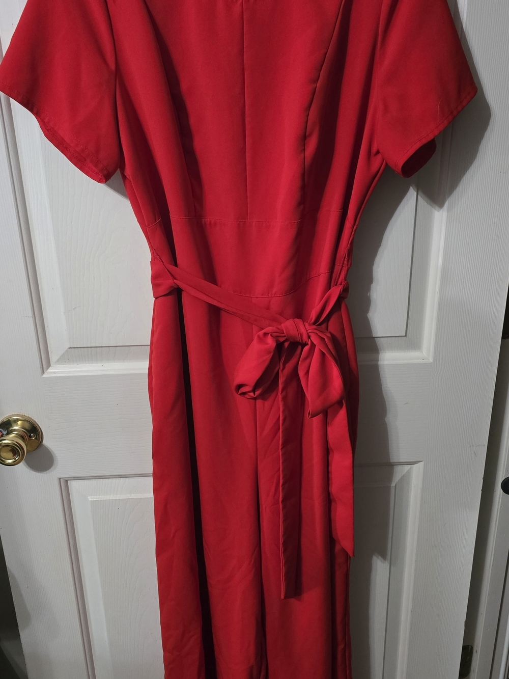 Lane Bryant Red Tie-Waist Lena Jumpsuit